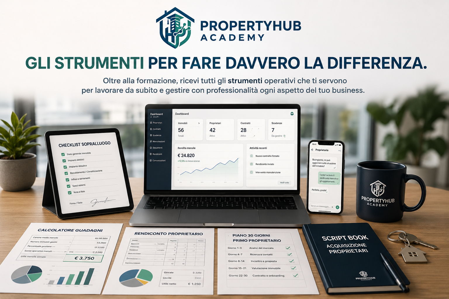 Materiali operativi extra inclusi nella PropertyHub Academy