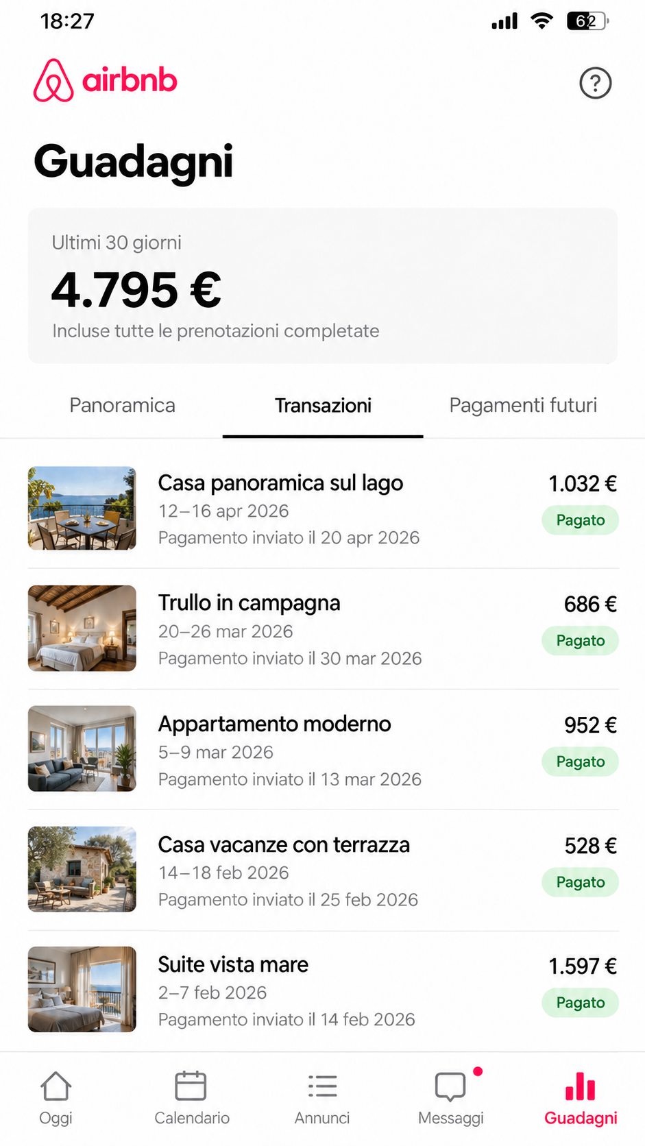 Prenotazioni Airbnb